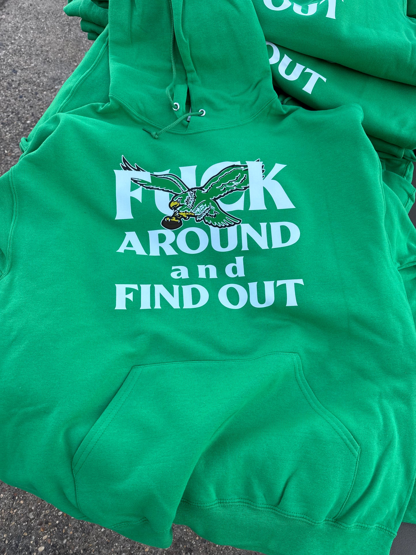 F*CK AROUND AND FIND OUT, Philadelphia Football, Game Day Hoodie Sweatshirt Full Front