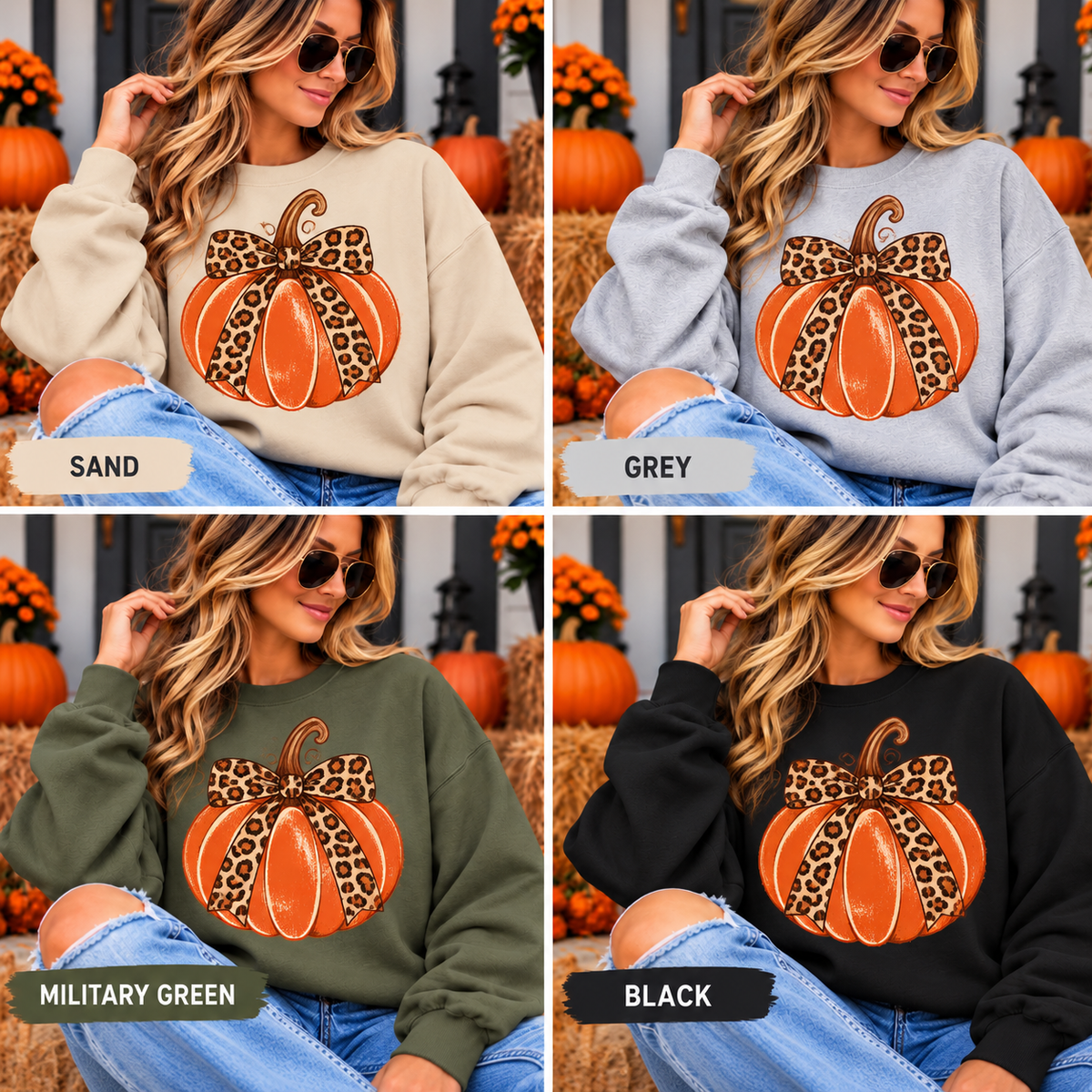 Leopard Bow Pumpkin