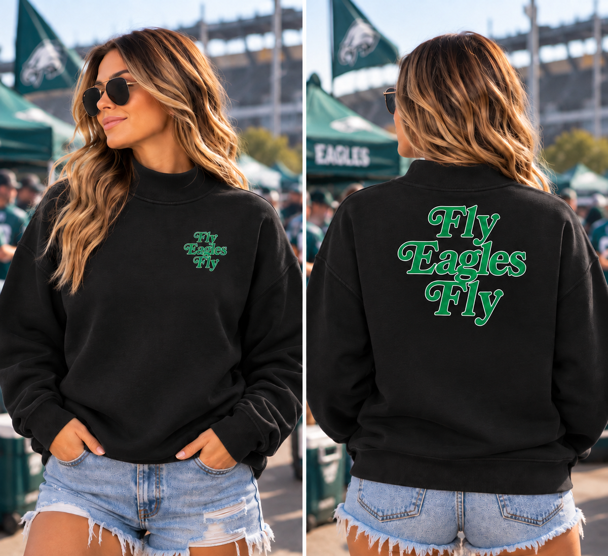 Philadelphia FLY FLY Mock Neck Sweatshirt