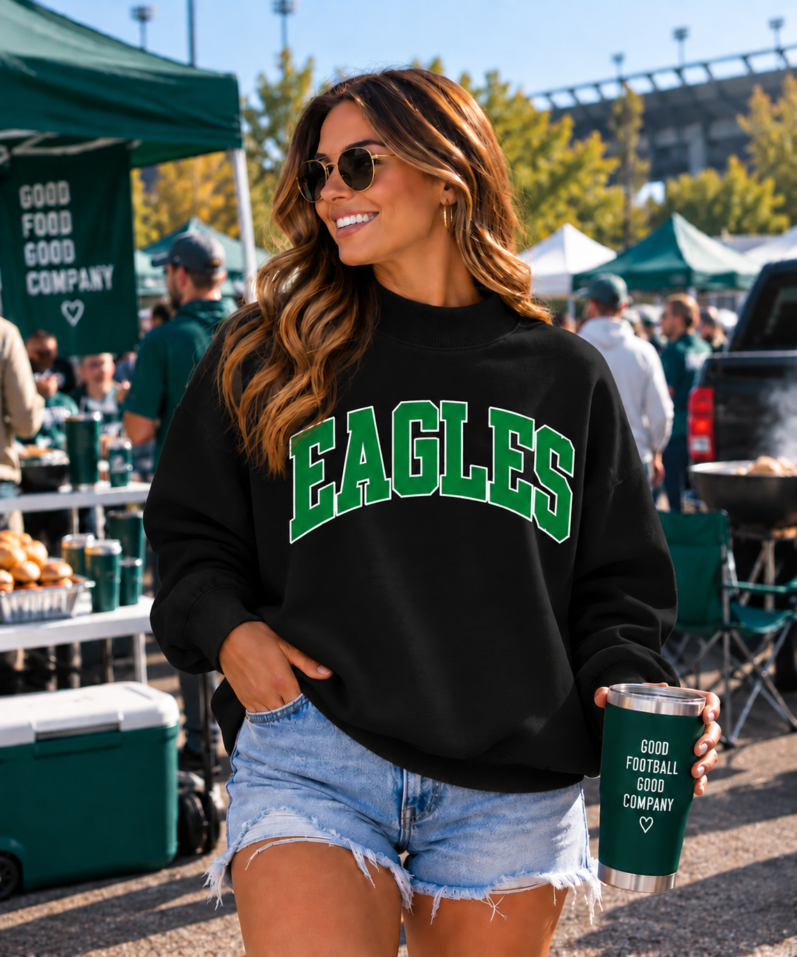 Philadelphia Football Mock Neck Sweatshirt