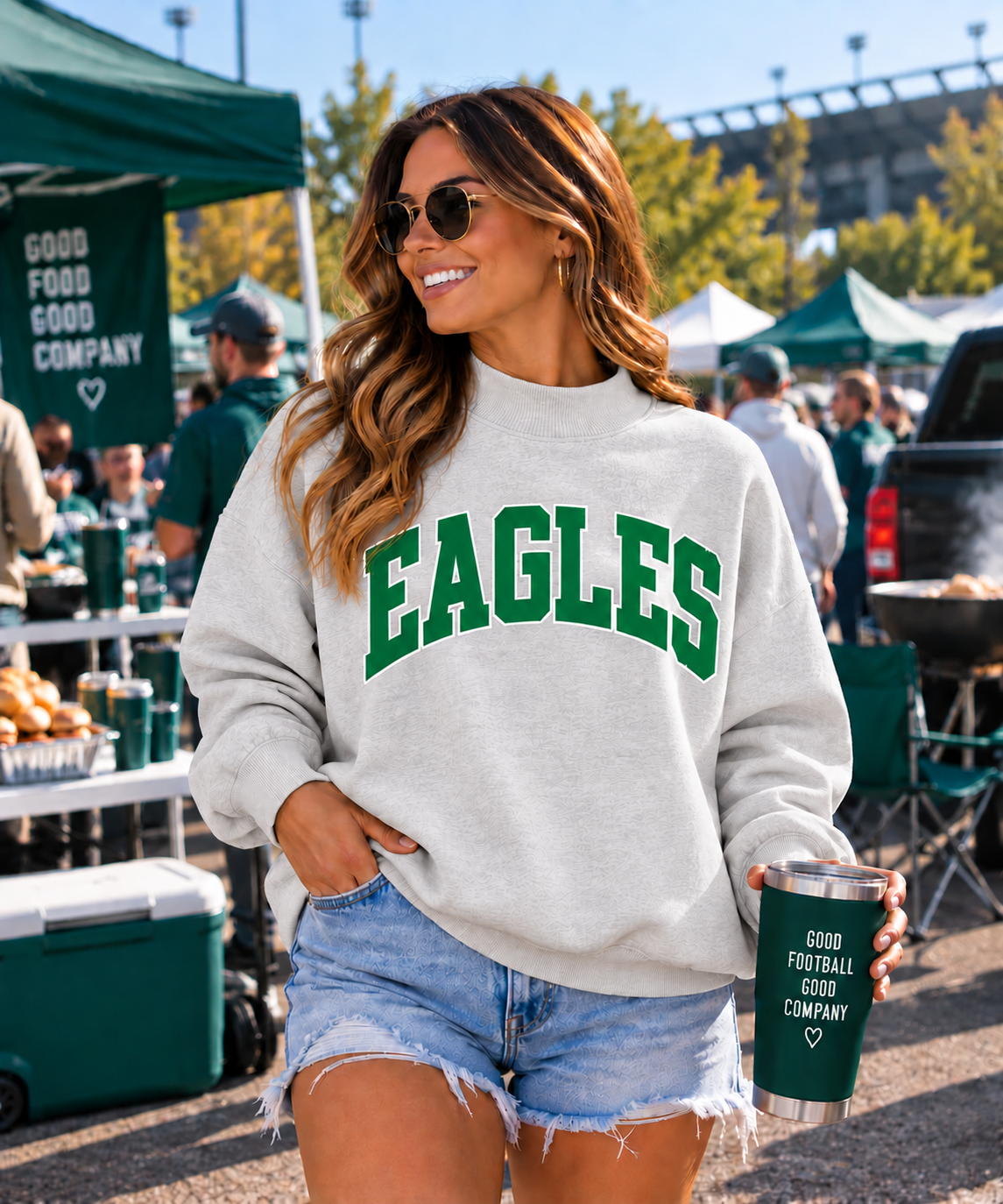 Philadelphia Football Mock Neck Sweatshirt