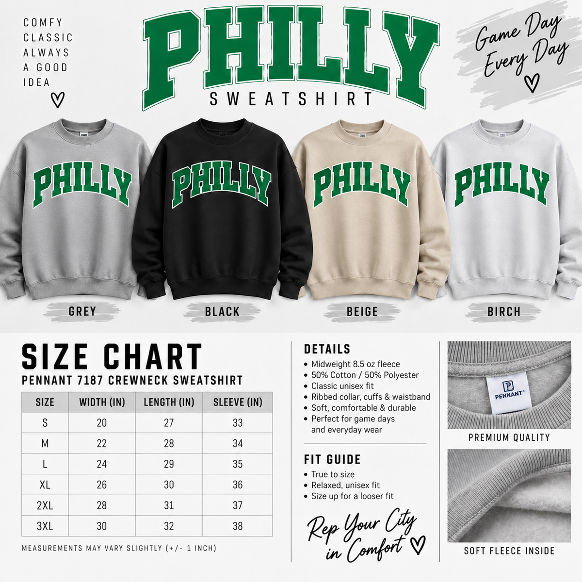 Philadelphia PHILLY Mock Neck Sweatshirt