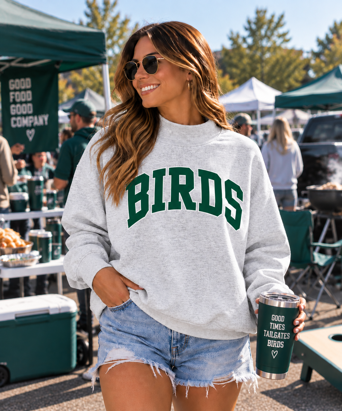 Philadelphia BIRDS Mock Neck Sweatshirt