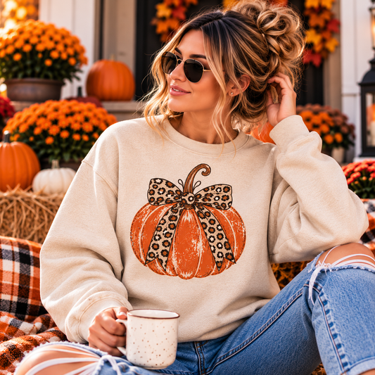 Leopard Bow Pumpkin