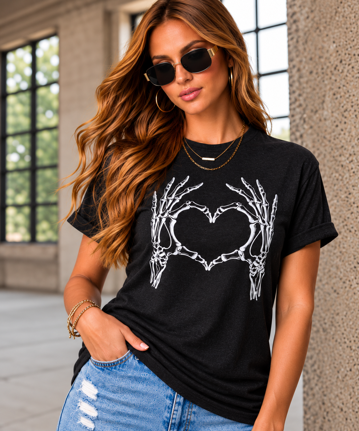 Skeleton Heart Hands