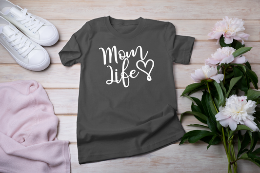 Mom Life Heart T-Shirt Women Shirt Mommy Mama Shirt Funny Mothers Day