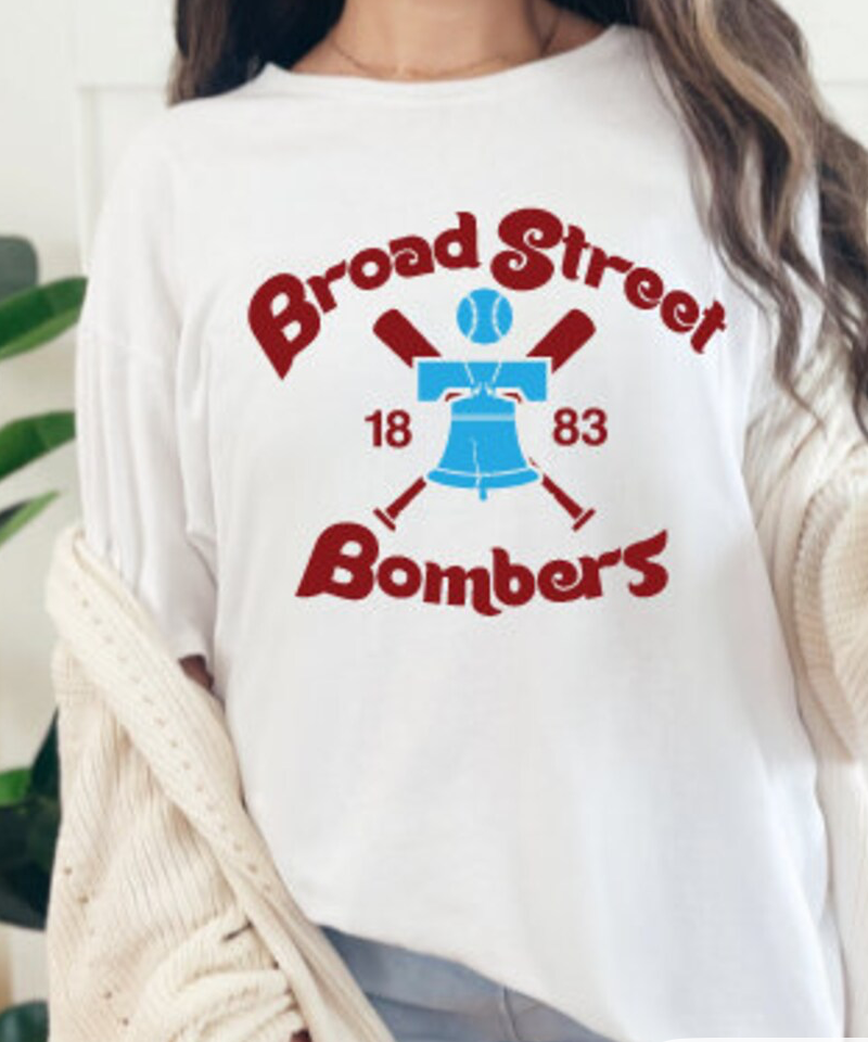 Philadelphia Baseball Old School Logo Liberty Bell T-Shirt