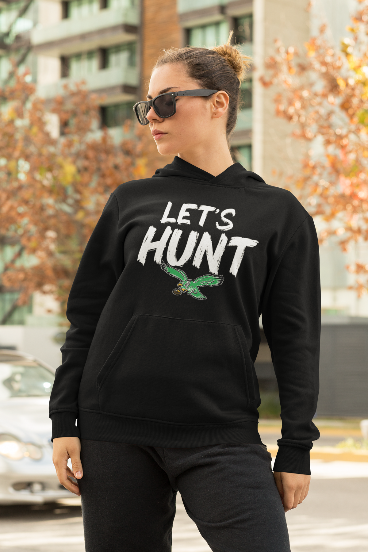 LET'S HUNT, Philadelphia Football, Game Day Hoodie Sweatshirt