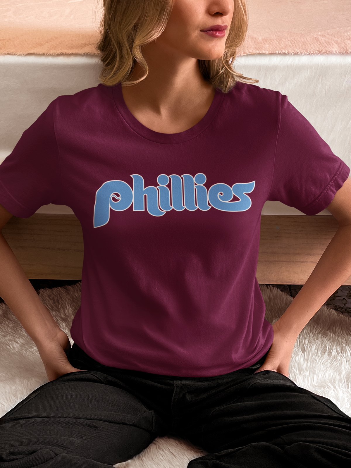 Philadelphia Baseball Old School Logo T-Shirt Loose Fit
