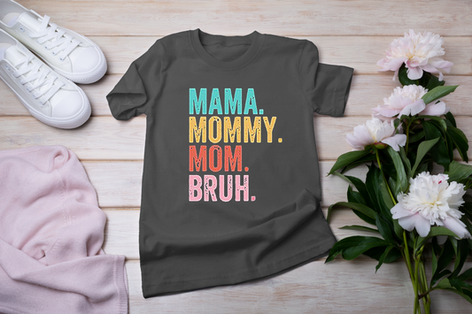 Mama T-Shirts Women Shirt Mommy Mom Bruh Shirt Funny Mothers Day