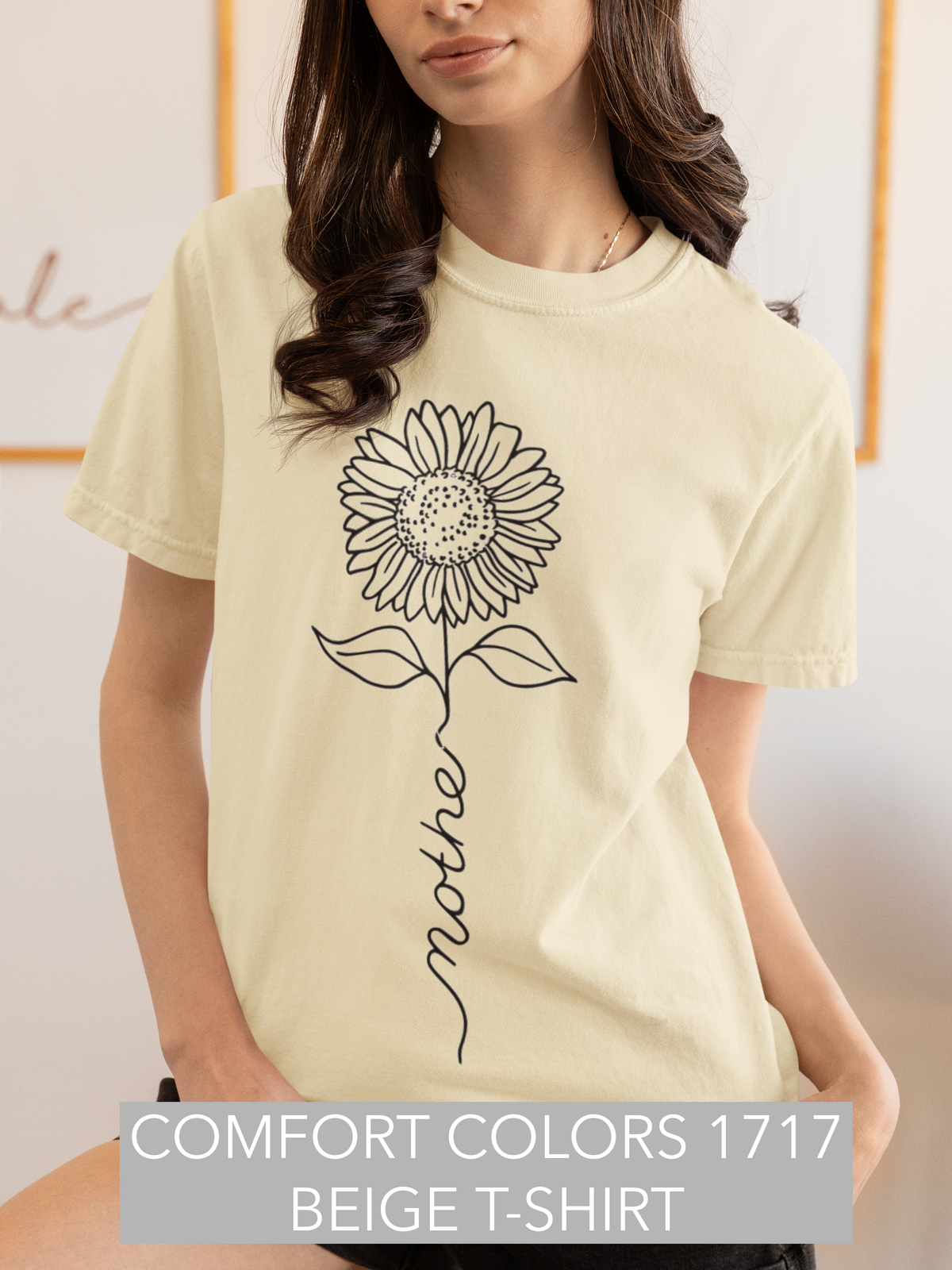 Mother Sunflower T-Shirt Women's Shirt Mommy Mama Shirt Funny Mothers Day