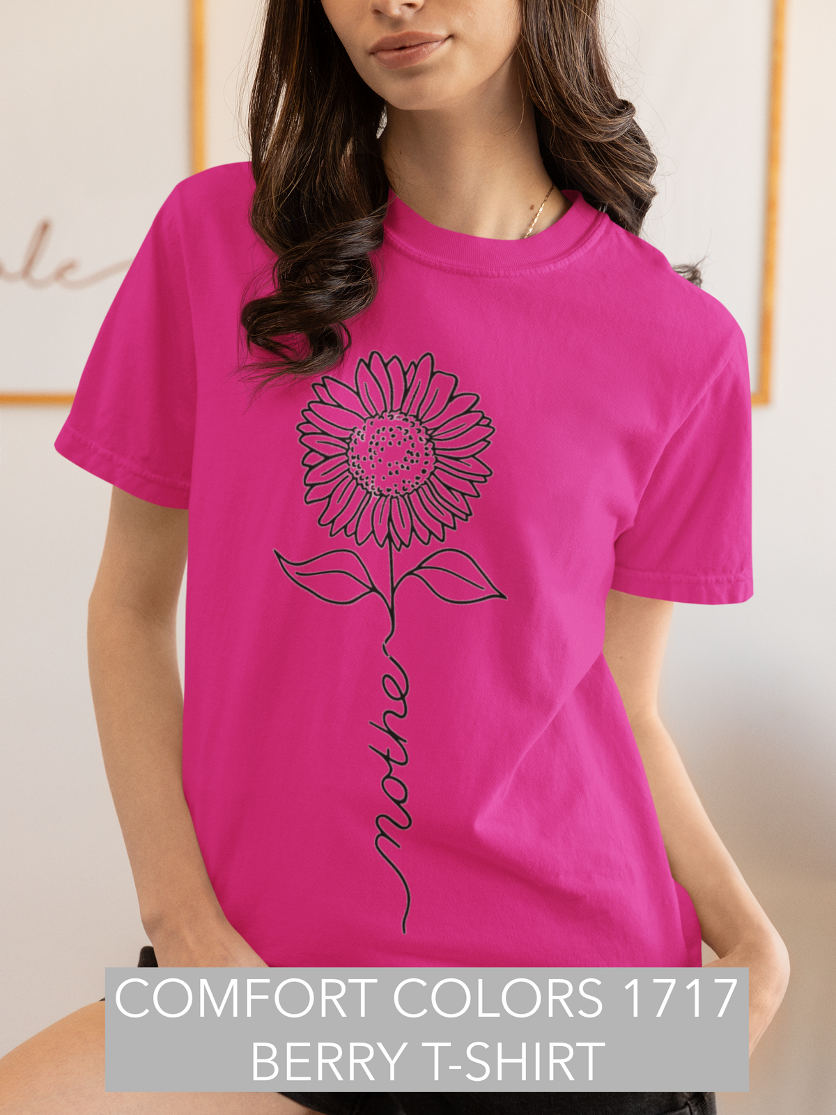 Mother Sunflower T-Shirt Women's Shirt Mommy Mama Shirt Funny Mothers Day