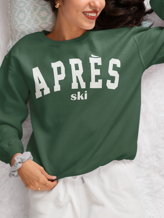 Apres Ski Sweatshirt, Ski Vacation Shirt, Classy Apres Ski Sweater, Winter Sports, Skiing Sweatshirt Aspen Crewneck, Weekend Ski Trip
