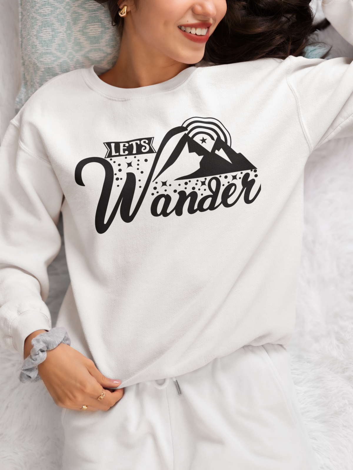 Let's Wander Sweatshirt, Hiking Sweatshirt, Outdoor shirt