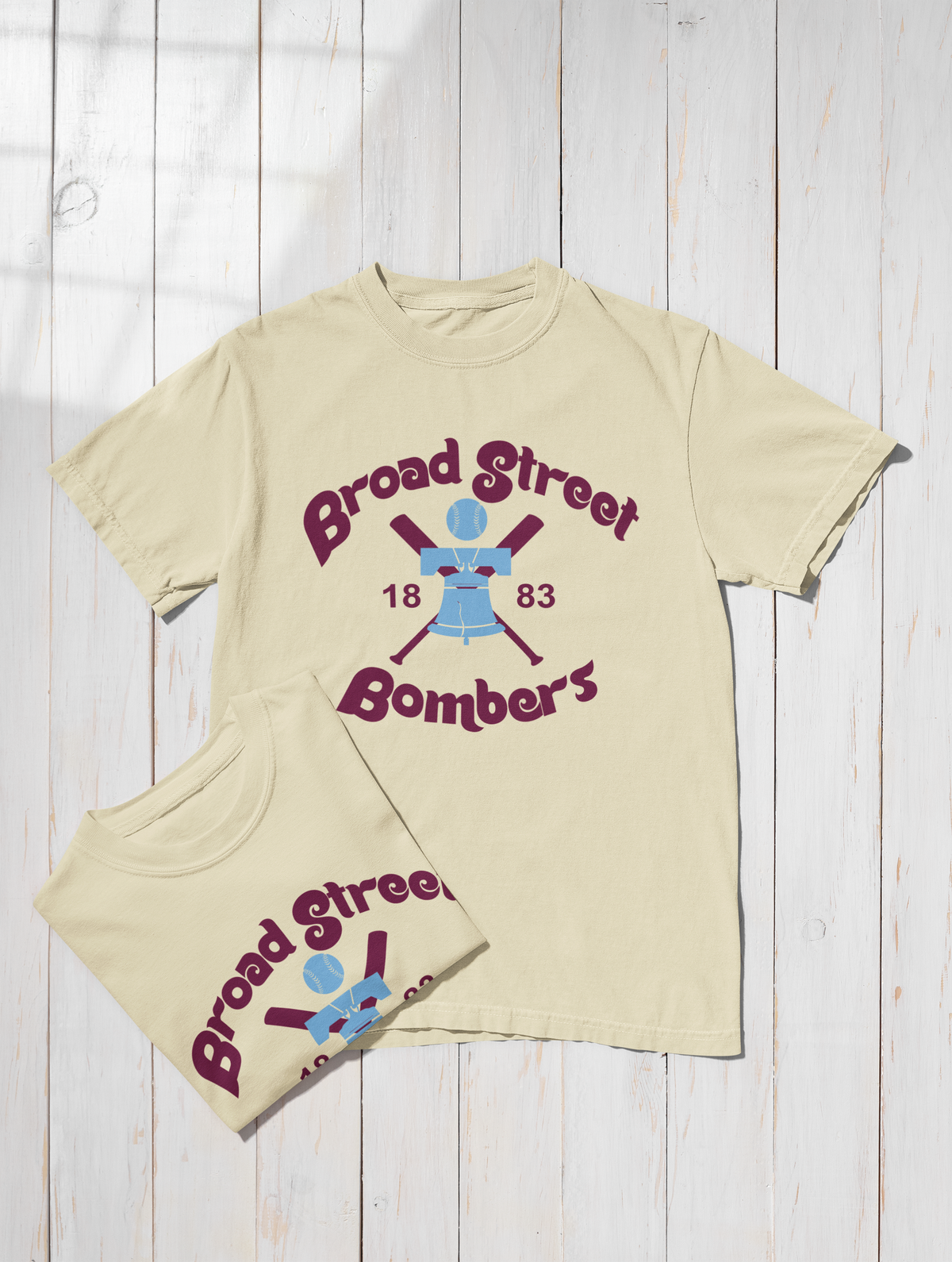 Philadelphia Baseball Old School Logo Liberty Bell T-Shirt