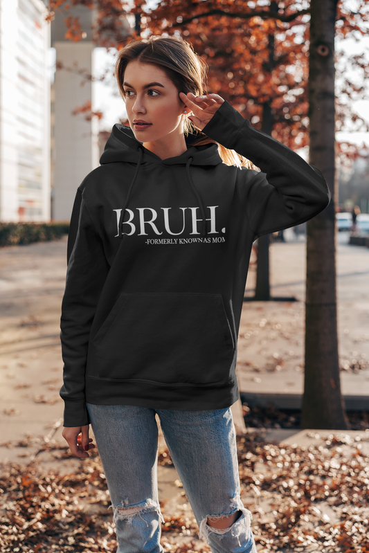 BRUH. Formerly Known As MOM Hooded Sweatshirt, Heavy Blend Hoody