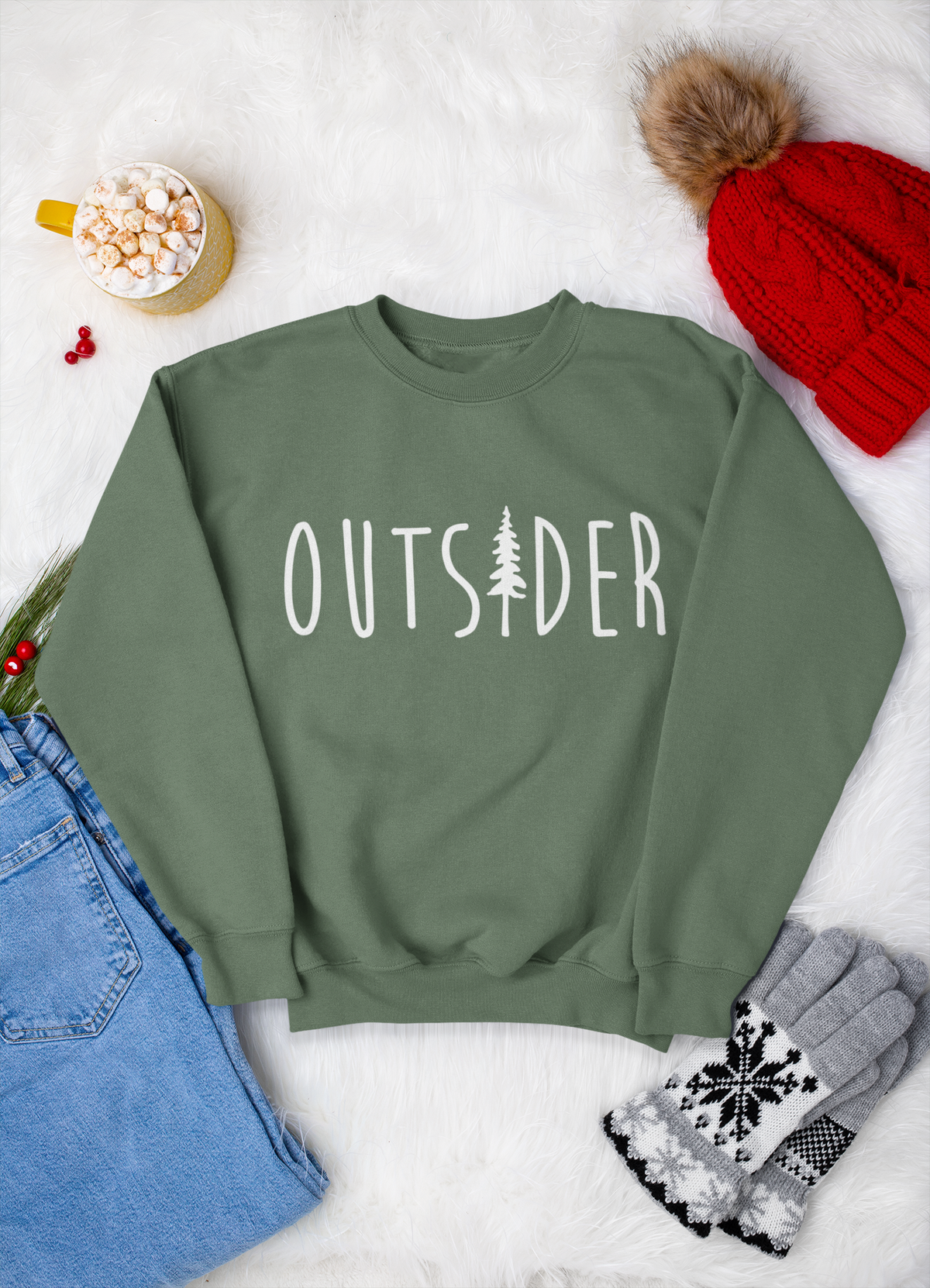 Outsider Sweatshirt, Mountain Sweatshirt, Nature Shirt, Outdoor Enthusiast Sweater, Hiking Sweatshirt, Trendy Outsider, Nature Lover